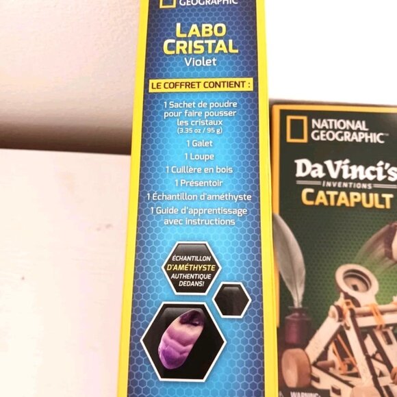 National Geographic-Labo Purple Crystal Lab + Da Vincis Catapult Stem Kits -New - Picture 9 of 10